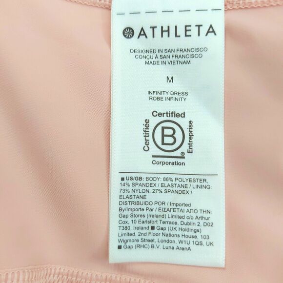 Athleta Infinity Activewear Dress Womens Medium Pink Elegance Floral Orchid - Picture 12 of 13
